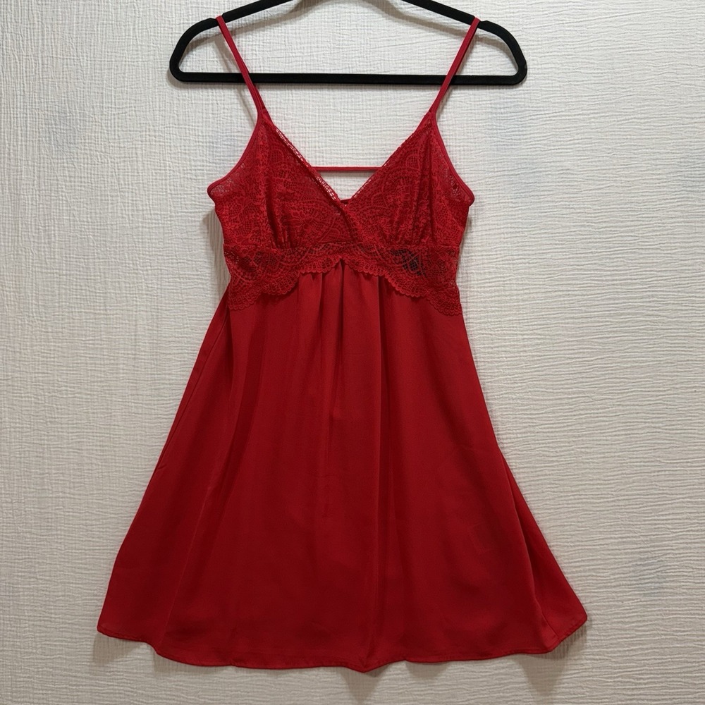 I.N.C. International Concept Women's Slip Dress Size XS Red‎ Intimate Romantic